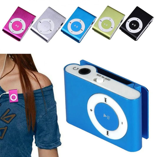 Mini Clip MP3 Player – Portable USB Music Player with TF Card Support, Stylish & Colorful Walkman Design