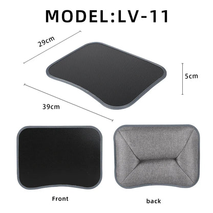 MUMUCC Multifunctional Laptop Desk with Cushion – Foam-Filled Small Pillow Table with Large Hard Mouse Pad