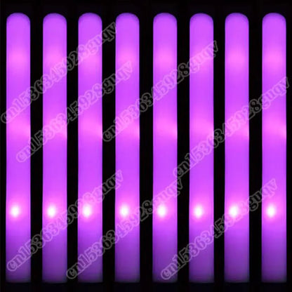 30 Pcs Foam LED Glow Sticks – Colorful Flashing Glow in the Dark Party Supplies for Weddings, Raves & Concerts