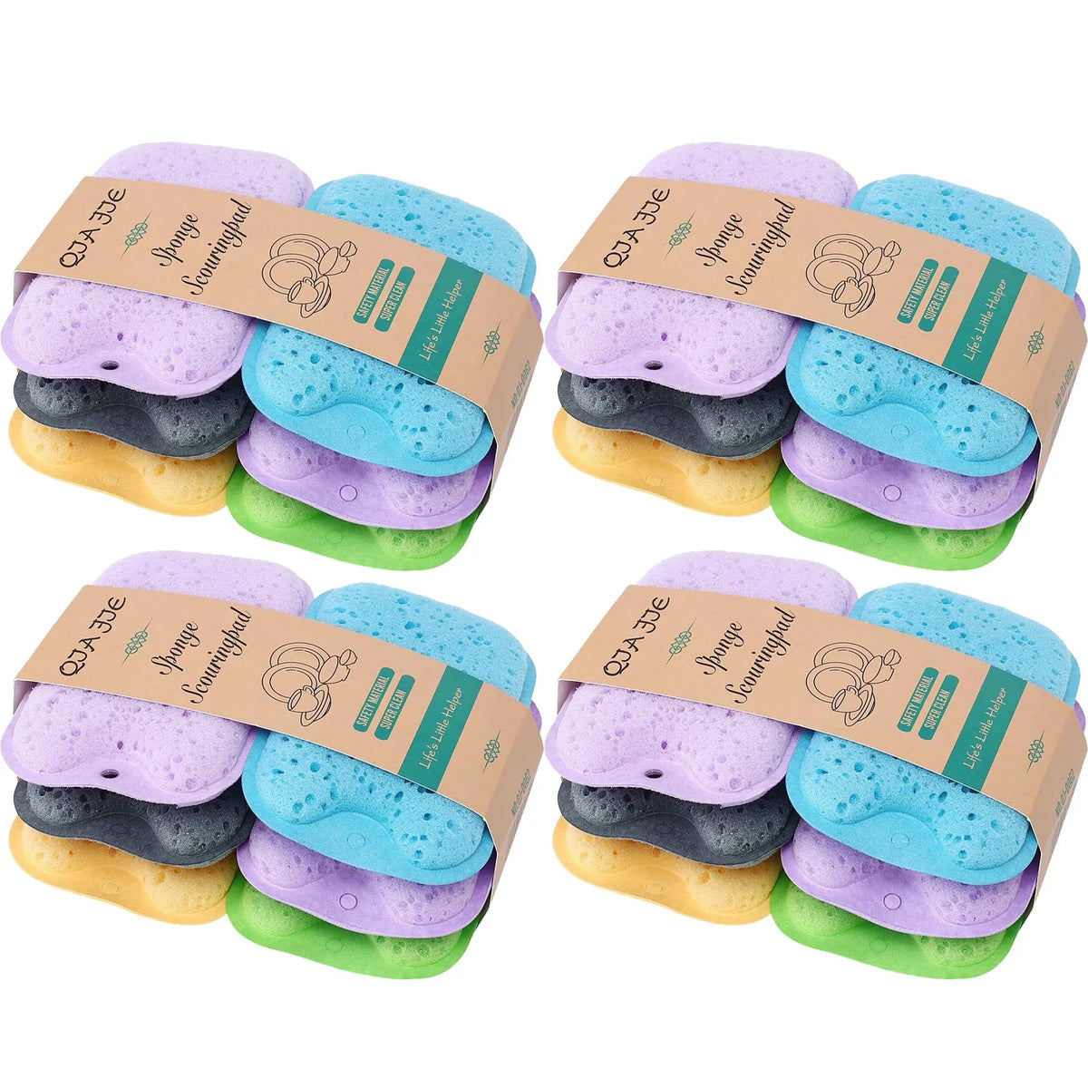 Kitchen Cleaning Sponge - Soft Absorbent Rust Scrubbing Pad for Dishwashing and Household Cleaning