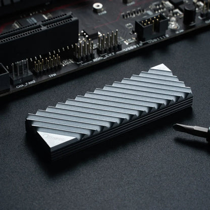 Jonsbo M.2 SSD NVMe Heat Sink - Aluminum 2280 SSD Gasket with Silicone Thermal Pad for PC