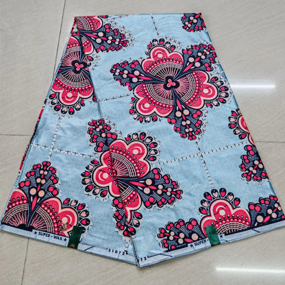 100% Cotton African Wax Print Fabric - High Quality Ankara Fabric 6 Yards