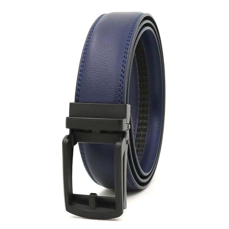 Genuine Leather Men’s Belt - Cowhide Luxury Automatic Buckle Business Casual Designer Waist Belt
