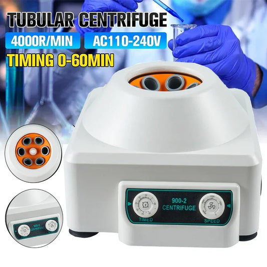 Laboratory Electric Centrifuge 900-2 – Low Speed 4000rpm, 6x20ml for Plasma, Serum, PRP, PRF Separation (EU/US)