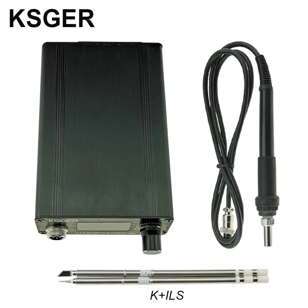 KSGER STM32 V3.1S T12 Soldering Station – OLED Display, Aluminum Alloy FX9501 Handle, Auto-Sleep & T12 Iron Tips