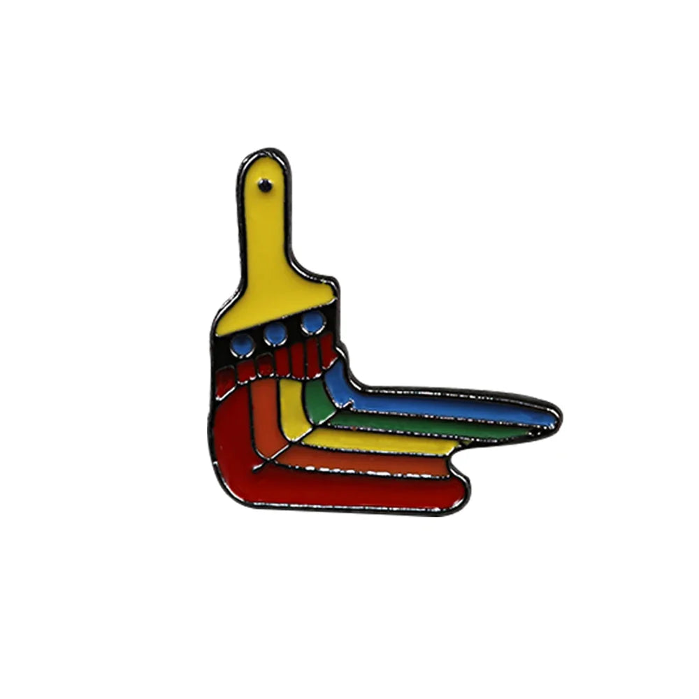 LGBT Rainbow Enamel Pins — Custom Heart & Flag Brooches for Bag, Shirt, Lapel, YES Gesture, Jewelry Gifts