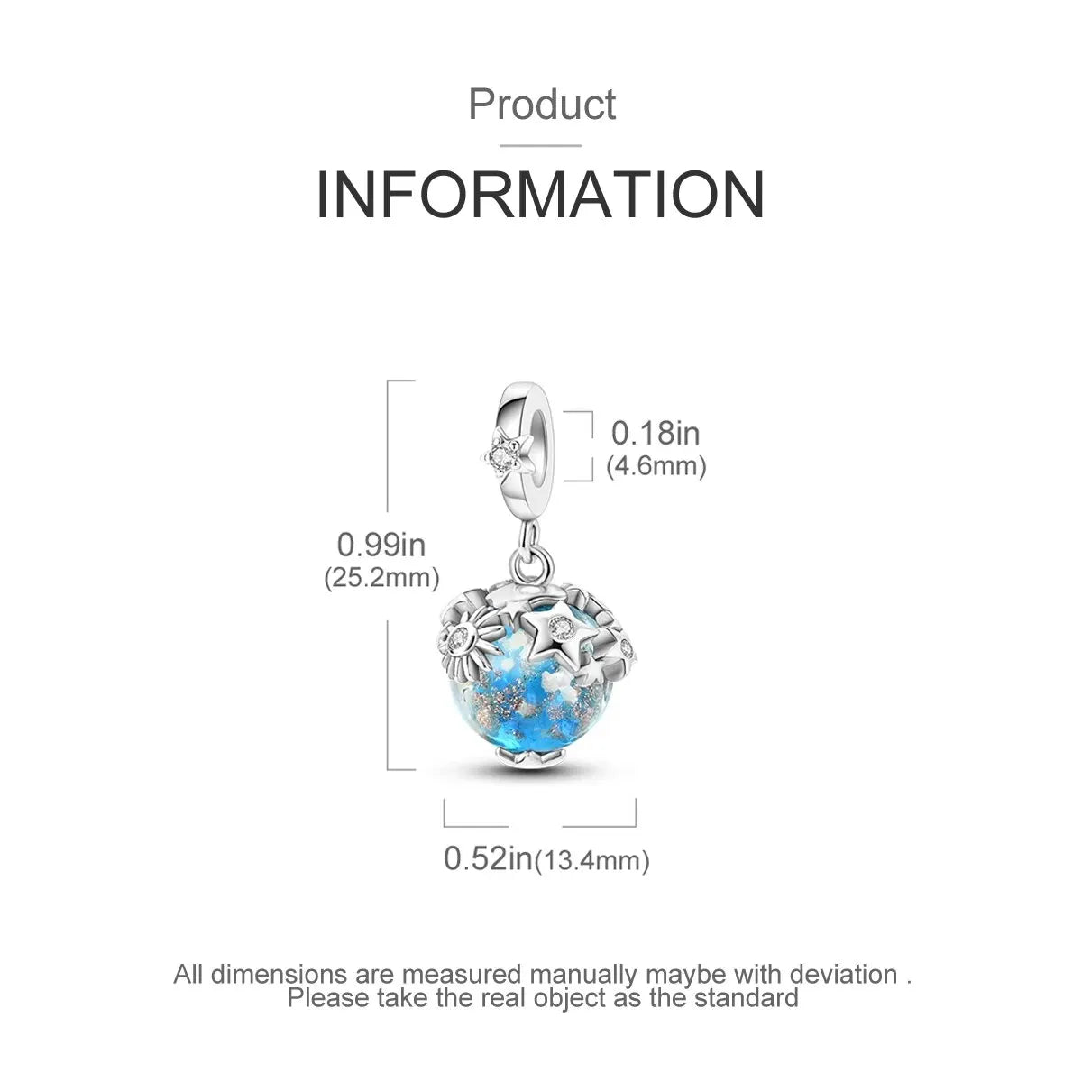 MULA Chameleon Silver-Plated Charm with Color-Changing Crystal Ball - DIY Snake Chain Bracelet Jewelry Gift for Women