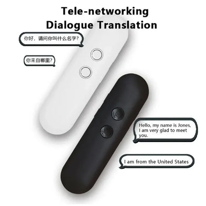 2024 T4 Portable Wireless Smart Translator - Two-Way Instant Voice Translation in 40 Languages, Bluetooth Multi-Language App