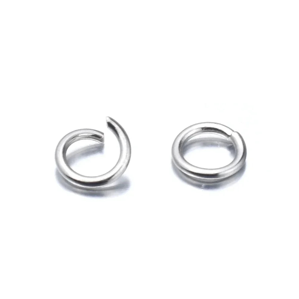 200pcs/Lot Stainless Steel Jewelry Findings - Open Single Loops Jump Rings & Split Rings Set for DIY Jewelry Making (3/4/5/6/7/8/10mm)
