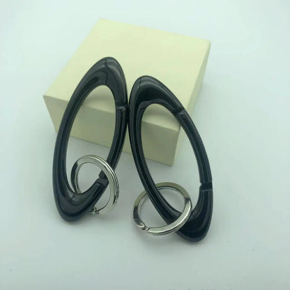 Zinc Alloy Mountaineering Carabiner Keychain – Multifunctional Belt Buckle Blackout