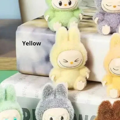 Labubu Mini Plush Toy 4.3cm – Sitting Posture Handmade Cartoon DIY Desktop Ornament Mystery Box Gift