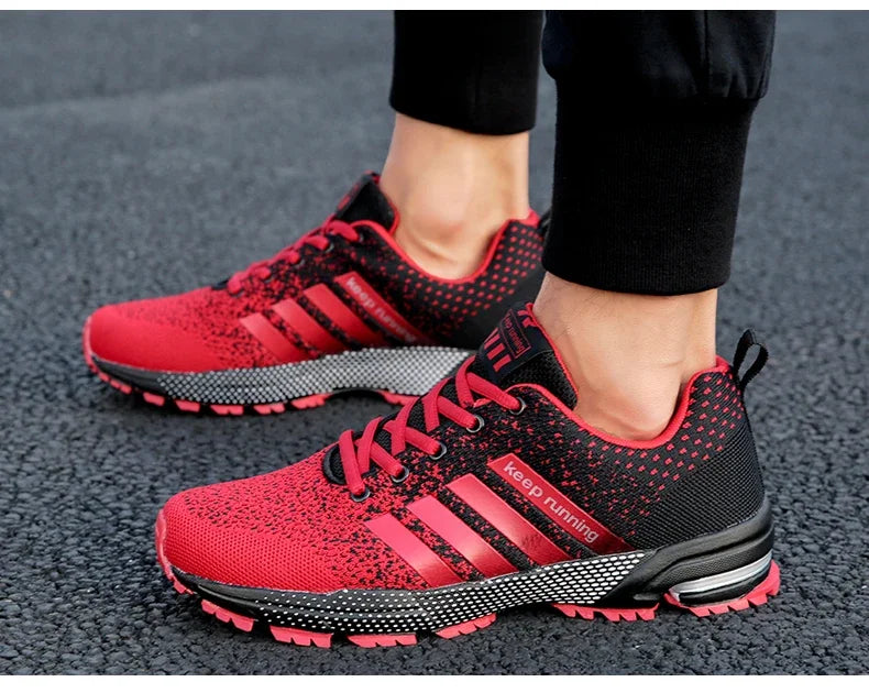 Men’s Air Cushion Running Shoes – Breathable Lightweight Marathon Sneakers for Athletic Training, Comfortable for Women