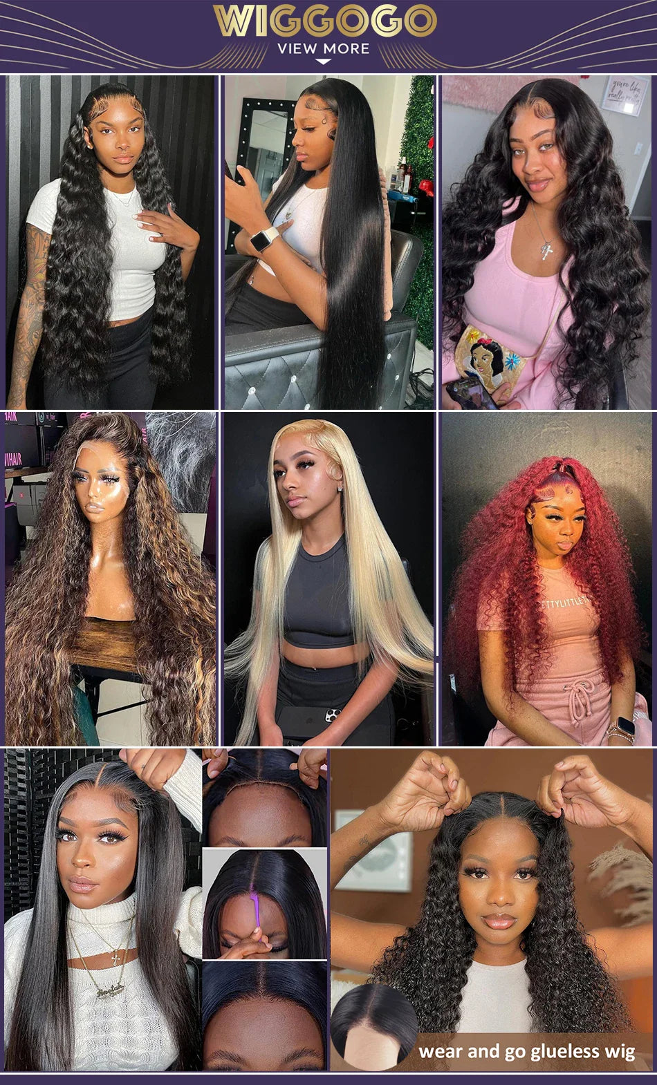 Wiggogo Orange Ginger Lace Front Wig – 30 Inch Curly Deep Wave Human Hair, 13x4/13x6 HD Lace Frontal Wig
