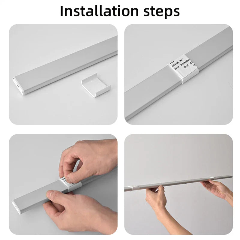 LED Motion Sensor Wireless Night Light - Ultra Thin USB LED Wine Cooler Light for Kitchen Cabinet Bedroom Wardrobe Indoor Lighting