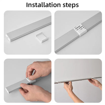 LED Motion Sensor Wireless Night Light - Ultra Thin USB LED Wine Cooler Light for Kitchen Cabinet Bedroom Wardrobe Indoor Lighting
