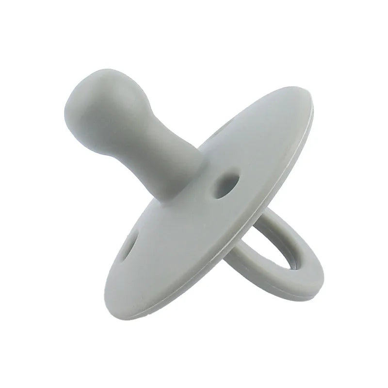 Baby Silicone Pacifier – Soft BPA-Free Soother Nipple for Newborns with Teether Toy & Nursing Pacifier Chain Pendant