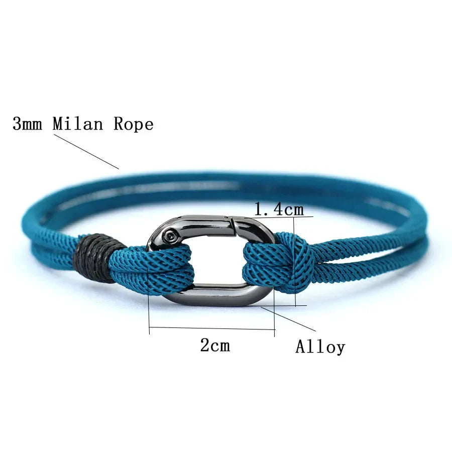 Noter Thin Thread Bracelet for Men – Handmade Braided String Charm, Outdoor Survival & Nautical Knot Pulsera