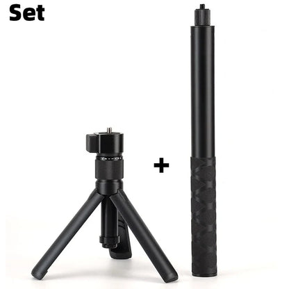 Bullet Time Rotating Tripod Handle - 360° Panoramic Camera Grip for Insta360 X5 X4 X3, DJI Osmo 360 & Action Camera Accessories