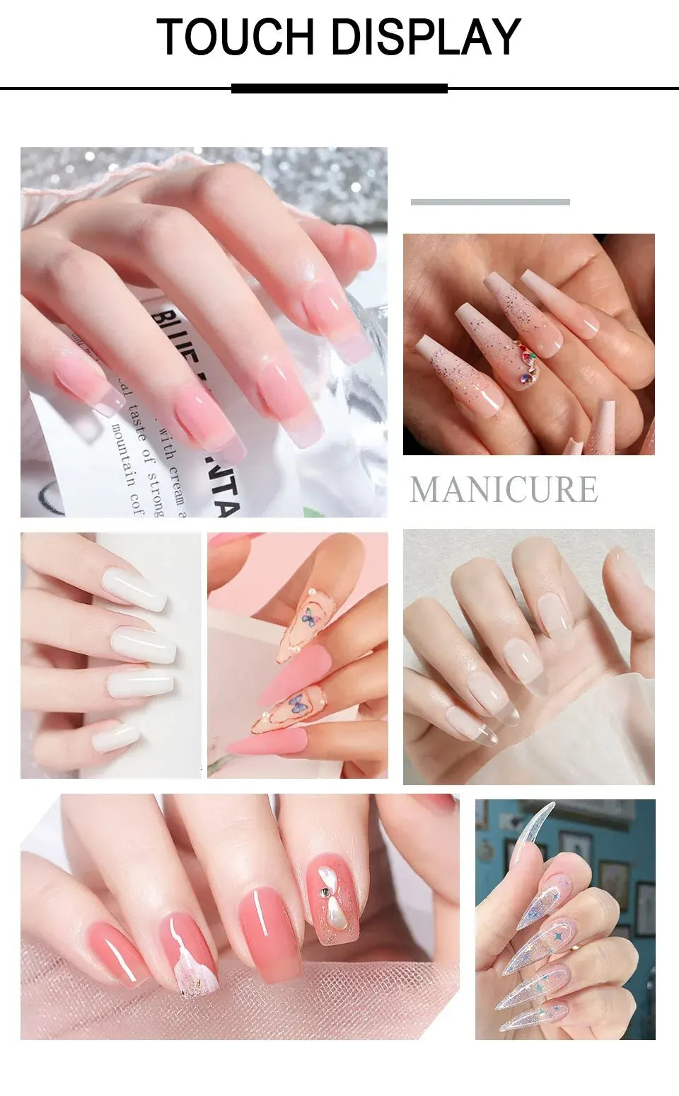 Acrylic Powder and Liquid Monomer Nail Art Kit – Crystal Glitter, 3D Tips, Carving Tools for Manicure Decoration