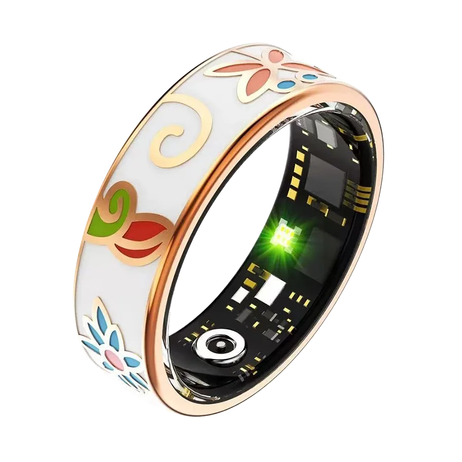 New Smart Ring 5ATM Waterproof – Wireless Call, Heart Rate, Sleep & Blood Oxygen Monitoring Fitness Tracker for Android & iOS (Unisex Gift Smart Health Ring)