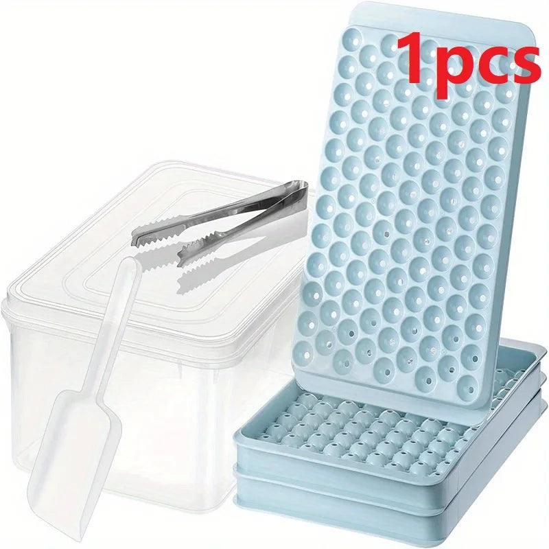 Mini Ice Cube Tray | 104 Holes Round Ice Ball Mold | Tiny Crushed for Chilling Bar Cocktail Whiskey Drink | Coffee Juice Kitchen Tool
