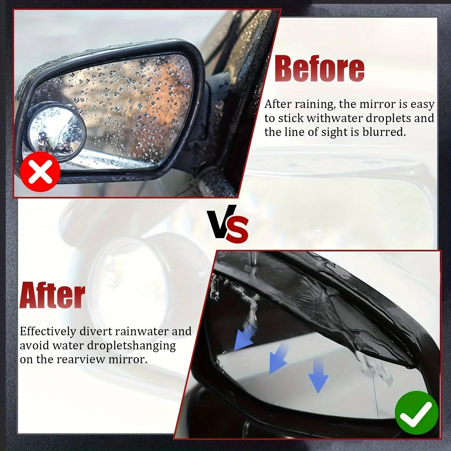 Silicone Car Side Mirror Rain Covers – Compact, Practical Windshield Protection for Rainy Days