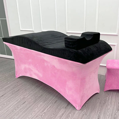 Beauty Salon Curved Extension Lash Bed Topper – Velvet Massage Table Mattress for Eyelash Extensions, Customizable