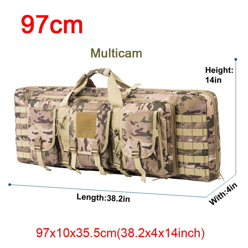 LQARMY Tactical Double Rifle Case – Molle Backpack Gun Holster for Hunting, Sniper & Airsoft (32/38/42/48 inch)