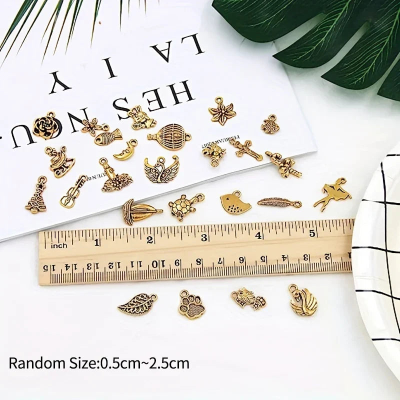 90-Piece Adjustable Bangle Jewelry Making Kit - Charms, Earring Hooks & Jump Rings