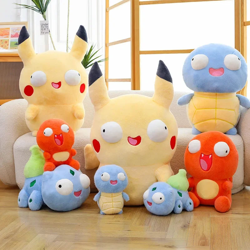 30cm Pokémon Plush Toy - Pikachu, Charmander, Squirtle & Bulbasaur Soft Stuffed Doll Anime Nap Pillow Desk Decor Gift