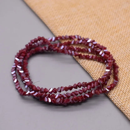 Yanqi Triangle Crystal Beads - 38 Colors 4mm Loose Glass Beads for DIY Jewelry Making Earrings Necklace Crafts