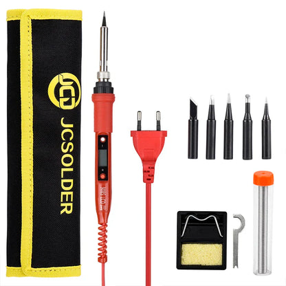 JCD 220V 80W LCD Electric Soldering Iron 908S – Adjustable Temperature with Quality Tips & Soldering Kit