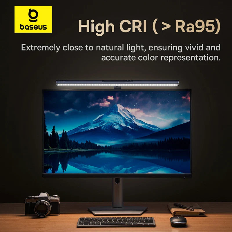 Baseus Magnetic USB Computer Screen Light – Hanging LED Desk Lamp for Monitor, Laptop, and Reading