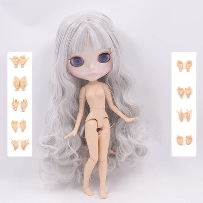 ICY DBS Blythe Doll 1/6 Joint Body 30cm BJD – Shiny Face with Extra Hands, DIY Fashion Doll Gift