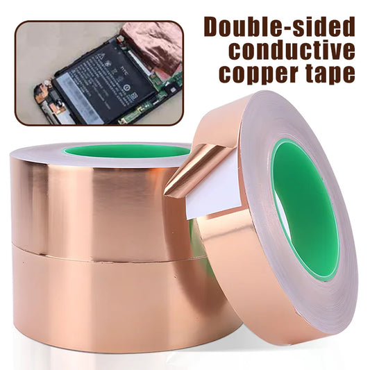 DIY Copper Foil Tape – Double-Sided Conductive Adhesive for EMI & Anti-Static Electrical Circuit Repair