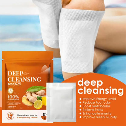 Ginger Cleansing Pads – Natural Ingredients for Stress Relief, Foot Care, Toxin Removal, Sleep Improvement & Toxin-Free Body Health