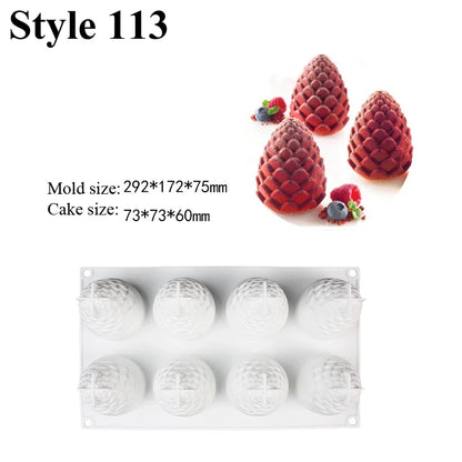 Christmas Silicone Cake Molds — Tree, Snowflake & Hat Shapes for Mousse, Chocolate & Holiday Baking