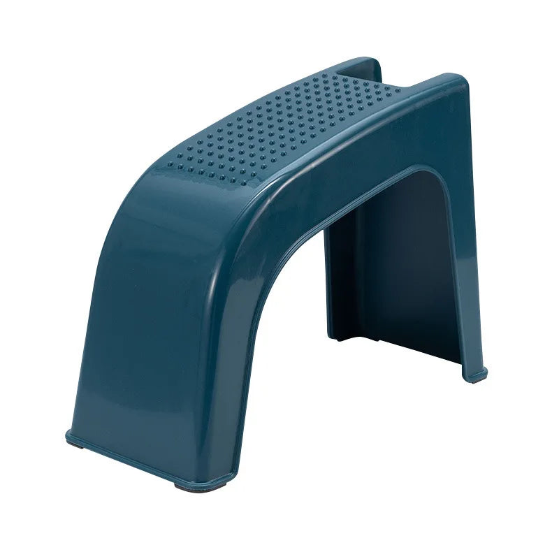 Manicure & Pedicure Foot Stool – Anti-Skid Plastic Stand with Grooves for Toenail, Leg & Shower Foot Support