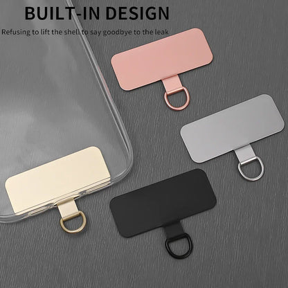 Ultra-Thin Stainless Steel Phone Tether Patch - 4/1PCS Replacement Cellphone Strap Parts for Lanyard Safety Connection