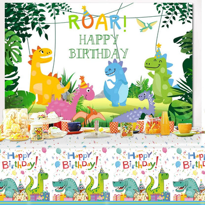 Cartoon Dinosaur Paper Glasses - Jungle Safari Dino Eye Mask for 1st Happy Birthday Party Decor and Photo Props for Kids Boys