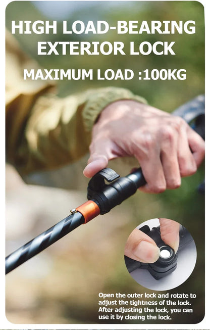 Naturehike Lightweight Trekking Poles – Carbon Fiber & Aluminum Alloy Folding Walking Sticks for Hiking & Climbing