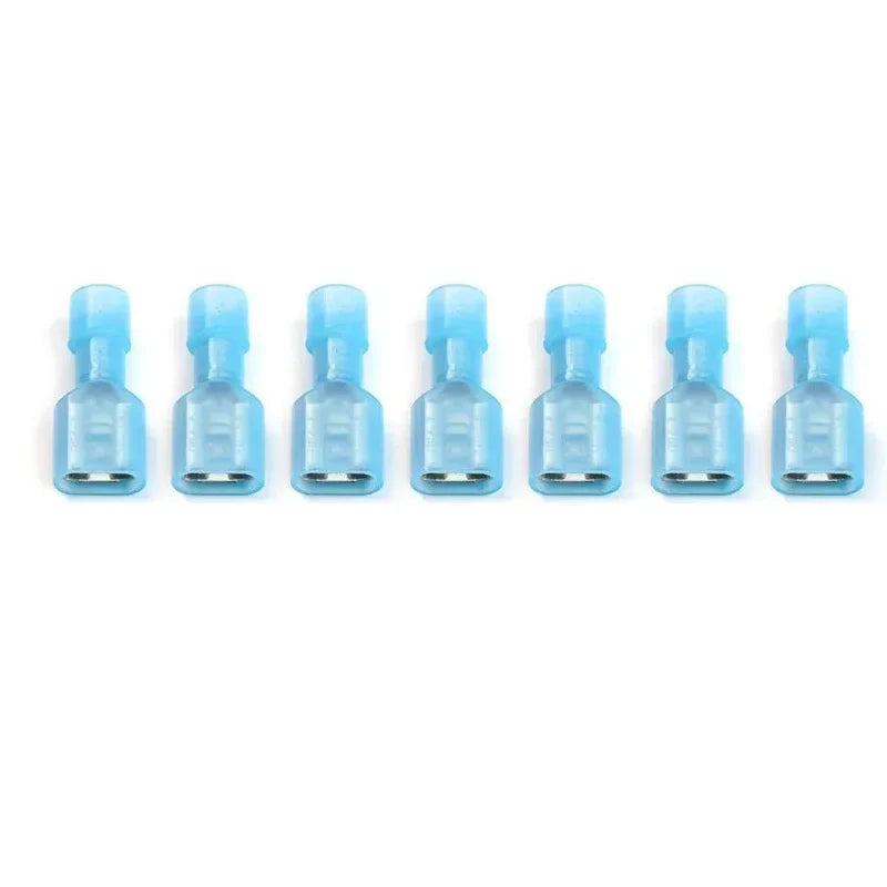 Nylon Insulated Spade Terminal Wire Connectors Kit – Brass Crimp Connectors 16–14 AWG (10–100PCS Multi-Pack)