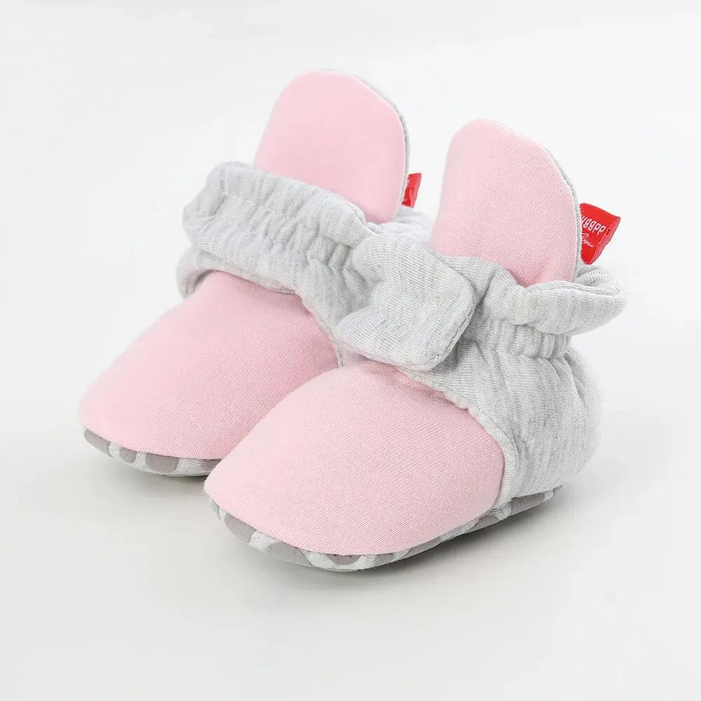 Meckior Baby Socks Shoes – Star Toddler First Walkers Booties, Soft Cotton Anti-Slip Shoes for Boys and Girls