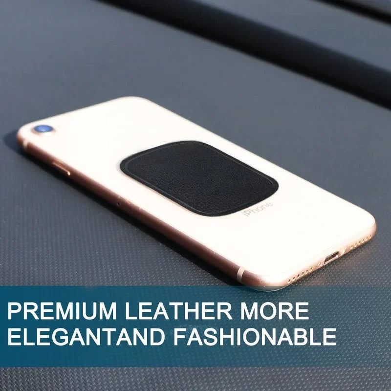 Magnetic Metal Plate for Car Phone Holder - Leather Disk for Air Vent Mount & Magnetic Phone Stand