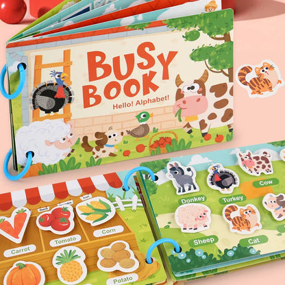 Montessori Baby Busy Book – My First Quiet Book, Early Learning Toy & Matching Game for Toddlers (2-3 Years)