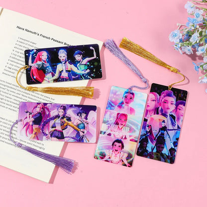 KPop Demon Hunters Huntrix Cartoon Bookmarks – Cute Anime Stationery for Fans & Students