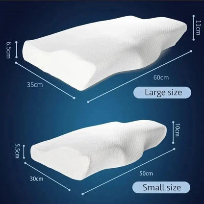 Memory Foam Orthopedic Pillow – Butterfly-Shaped Neck Protection with Slow Rebound for Cervical Health
