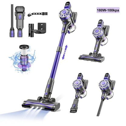 GOOVI V07 Cordless Handheld Vacuum Cleaner - 100KPA Suction Power, 180W, 0.9L Dust Cup, for Pet and Home Cleaning