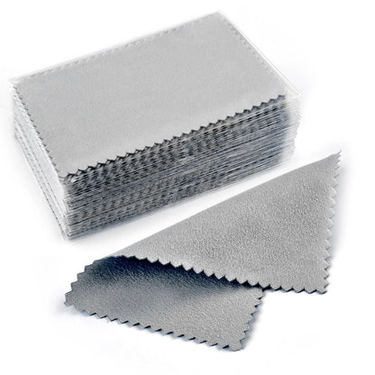 Silver Polishing Cloth – 8x8cm Reusable Jewelry Cleaning Wipes (10/50PCS) Anti-Tarnish