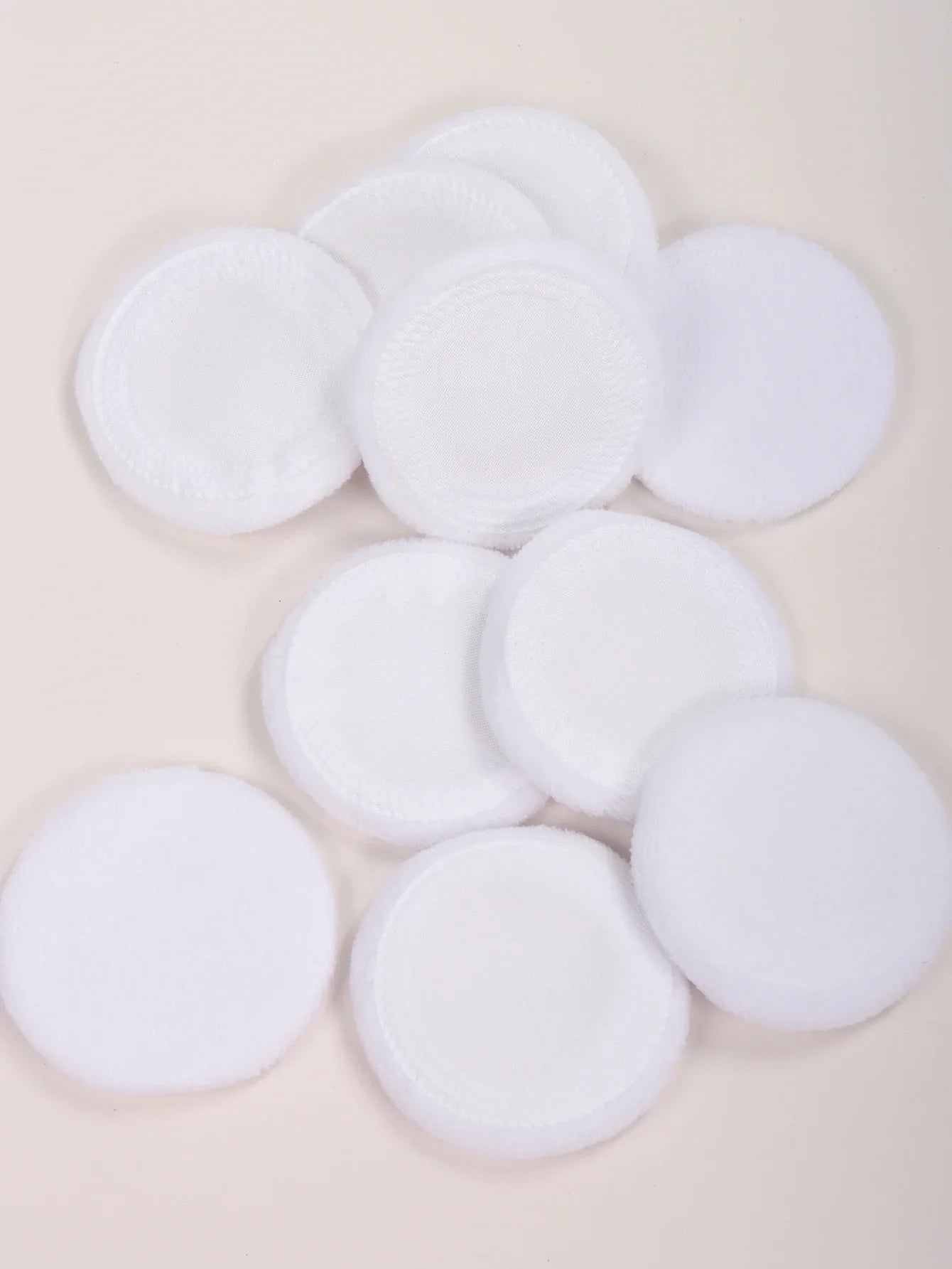 2/5/10/20PCS White Round Powder Puffs – Portable High-Grade Makeup Applicators for Base & Setting